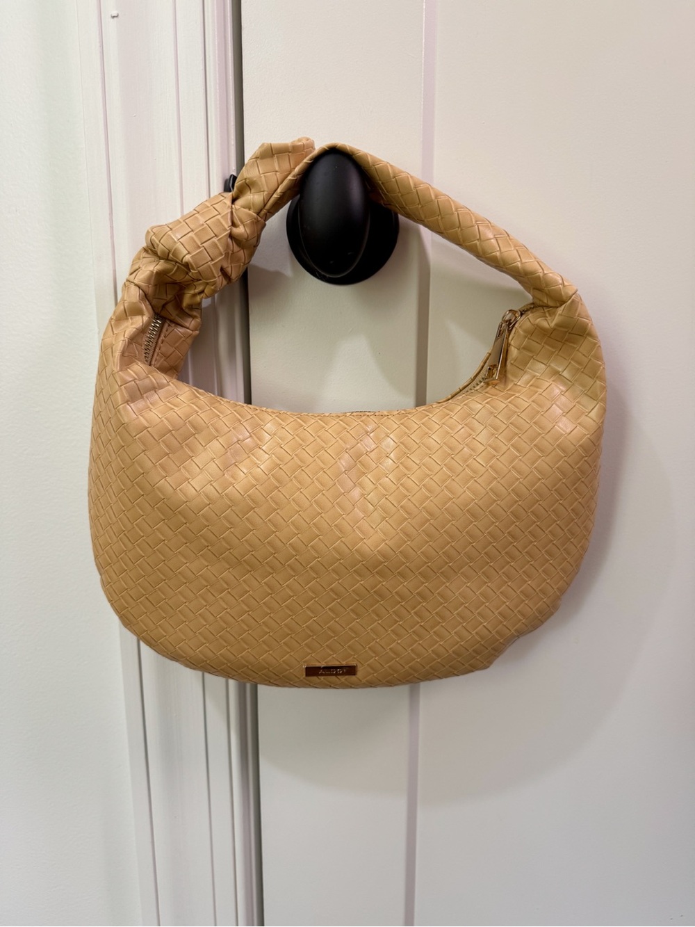 Aldo Woven Hobo Bag in Tan